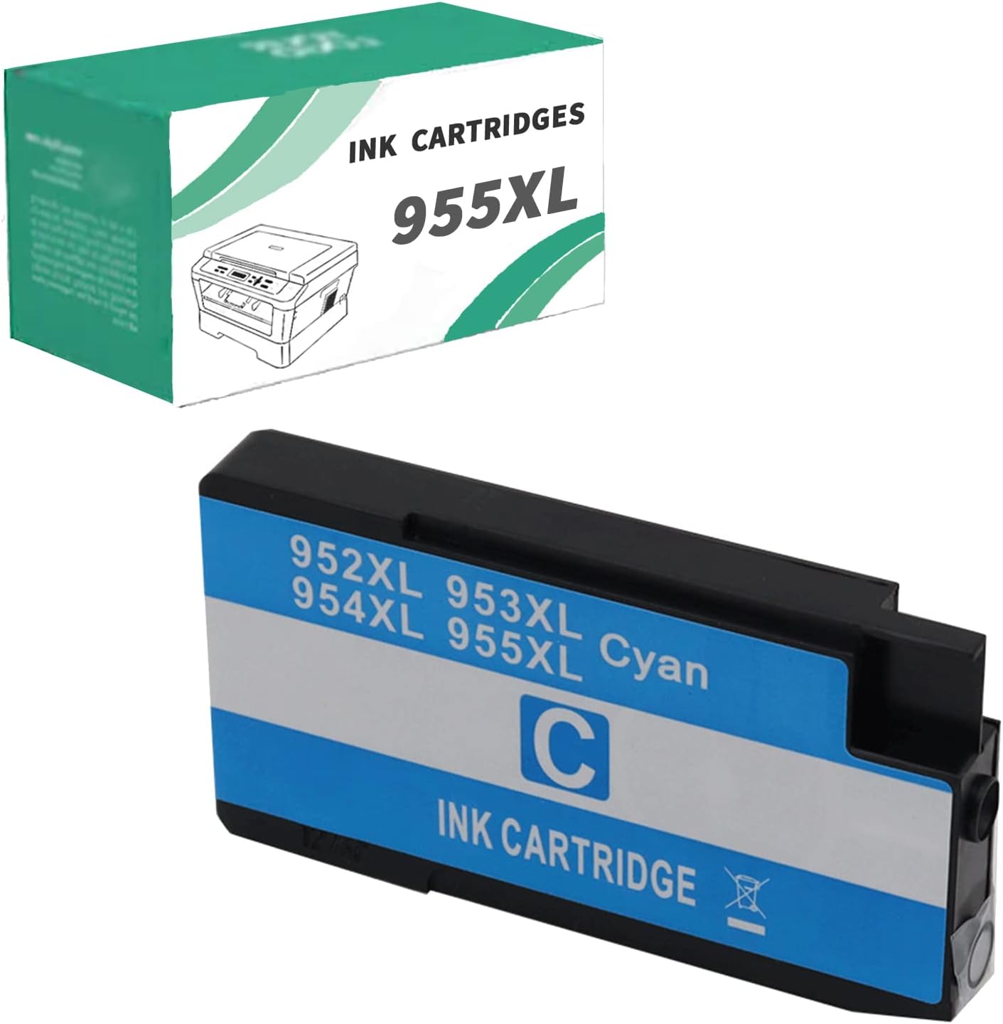 Hp 955xl 959xl hp955xl hp959 Cyan Ink Cartridge Compatible