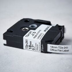 Tze241 Aze241 tze 241 Black On White P-Touch Tape 18mm