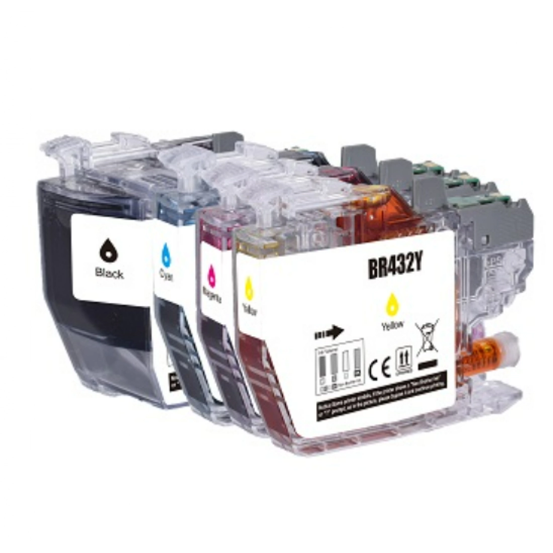 Compatible Brother LC432 4pk full set Ink Cartridges