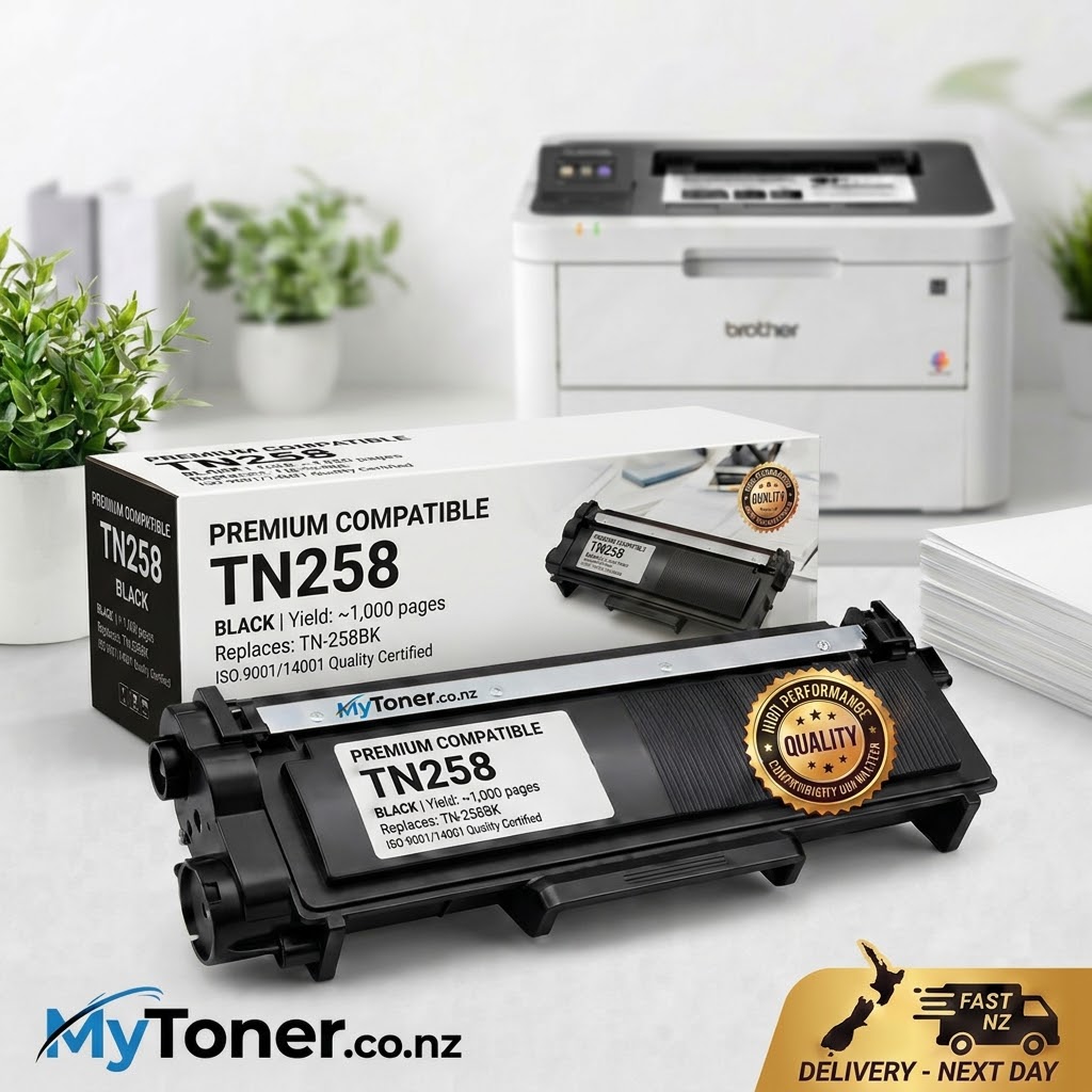Premium Compatible Brother TN258 Black Toner Cartridge 1,000 Pages