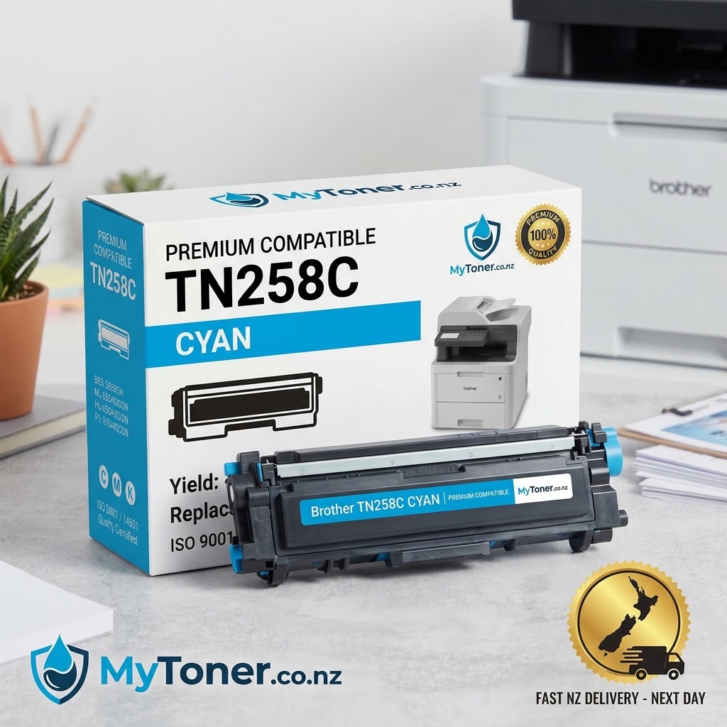 Premium Compatible Brother TN258 Cyan Toner Cartridge 1,000 Pages